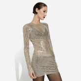 Robe sac à hanches minceur à strass